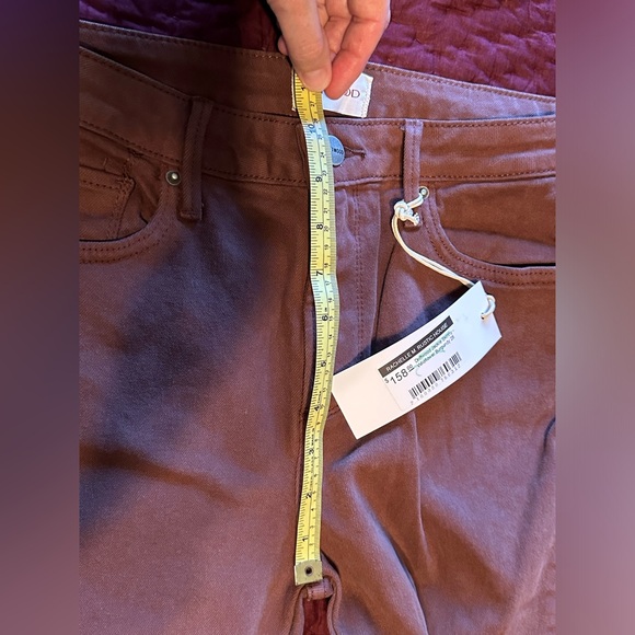 NWT Driftwood Free People Jackie Embroidered Brown Denim Pants - Picture 7 of 15